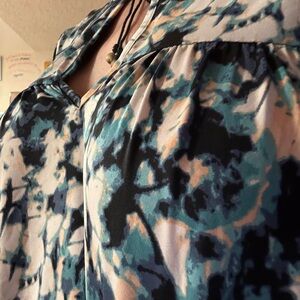 FLASH SALE 1 DAY ONLY Adorable Cotton Flowy Blue and Pink Patterned Dress